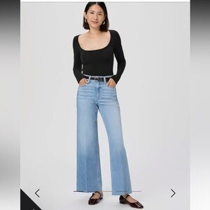 PAIGE Women's Light Blue Wide Leg Jeans size 25